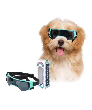 Petleso glasses for small dogs eye protection glasses wind protection glasses for small dogs UV protection dogs sunglasses for motorcycle/dog bike basket/convertible blue - Buy Online on GoSupps.com