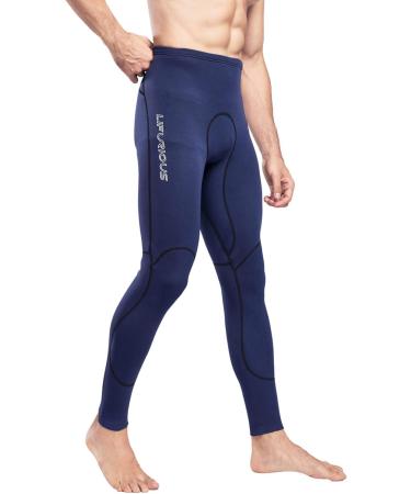 LIFURIOUS Men's 2mm Neoprene Tight Wetsuit Pants Swimming Leggings Diving Snorkeling Scuba Surfing Canoe Pants Navy Large - Buy Online on GoSupps.com