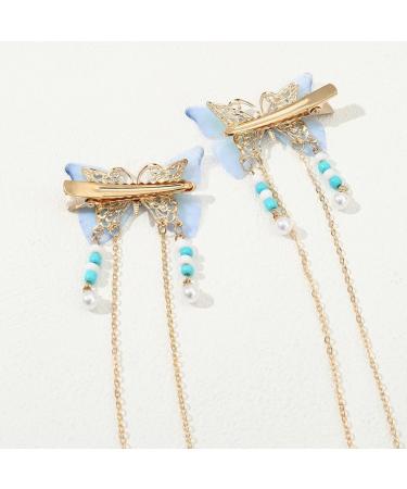 Limtula Chinese Hair Clip with Tassels Vintage Butterfly Hair Clip for Spring r Side Hair Ponytail Hairpins for Teens Pink - Buy Online on GoSupps.com