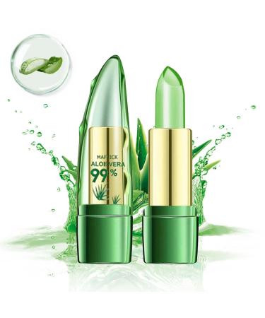 Aloe Vera Lip Balm - Magic Temperature Colour Changing Lipstick - Long Lasting Moisturising Jelly Aloe Vera Lipstick - Lip Stick for Lip Makeup Lip Dryness & Cracking Care