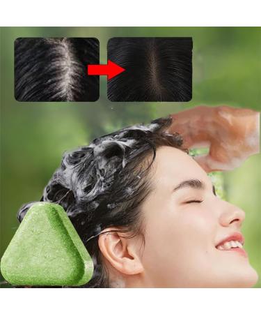 HADAVAKA Nature Triangle Shampoo Bar Usman Grass Shampoos Bar Control Oiliness Eliminate Dandruff Calming & Strengthens Hair Deeply Nourishing Hair Regrowth Soap Bars for All Hair Types 1PC - Buy Online on GoSupps.com