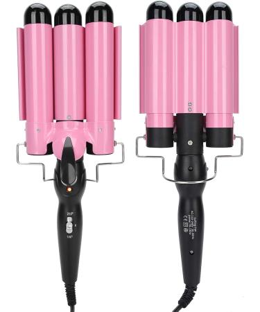 Curling Iron Wand 3 Barrel Curling Iron Wand Adjustable Hair Curler Waver Crimper Hair Styling Tool ( 32mm) Pink 32mm - Buy Online on GoSupps.com