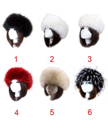 Women's Black Synthetic Fur Headband - Warm & Adjustable Fashion Ear Protector for Outdoor Sports Hiking & Skiing - Buy Online on GoSupps.com