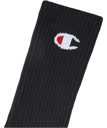 Champion Men's Double Dry Moisture Wicking Crew Socks in Black - 6 Pack - Buy Online on GoSupps.com