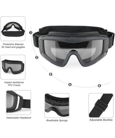 xaegistac Airsoft Goggles Tactical Safety Goggles Anti Fog Glasses Hunting Cycling - Buy Online on GoSupps.com