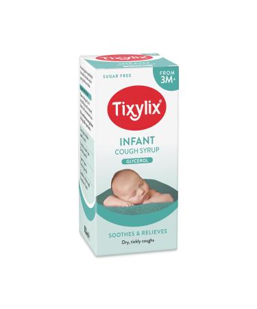 Tixylix Baby's Blackcurrant Dry and Tickly Cough Syrup 100ml Sugar and colour free Suitable for vegetarians Suitable from 3 months to 5 years