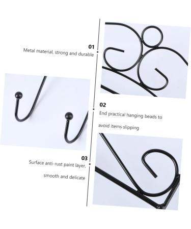 STOBAZA Ceiling Hook 2pcs Metal Clothes Rack Self Adhesive Wall Hooks Coat Hanger Rack Hook up Kitchen Door Cloth Hook - Buy Online on GoSupps.com