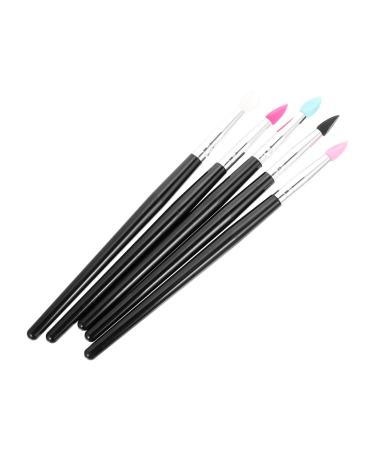 Housoutil 5pcs Silicone Eyeshadow Brush Flash Suit Eye Glitter Women Makeup Brush Sponge Head Disposable Miss