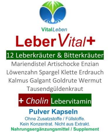 Optimized Liver Support: Liver Vital 12 Herbs & Leberitamin Cholin 360 Capsules - Pure Additive-Free Detox with Dandelion Artichoke & More - Buy Online on GoSupps.com