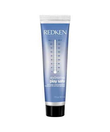 Redken Extreme Play Safe Heat Protectant Spray & Leave In Conditioner| For All Hair Types | Helps Reduce The Appearance of Split Ends | With Tourmaline 1 Fl Oz (Pack of 1)