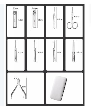 Nail Clippers Set 9-Piece Household Trimming Nail Clippers Set Pedicure Nail Clippers Men and Women Manicure Tools Nail Clippers Nail Care kit - Buy Online on GoSupps.com