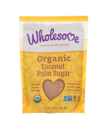 Wholesome  Organic Coconut Palm Sugar 1 lb. (16 oz) - 454 g