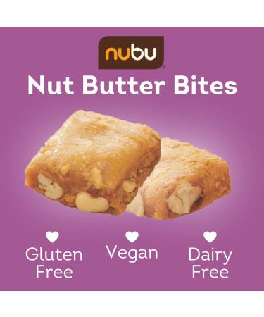 Nubu Nut Butter Bites with Peanuts - Vegan & Gluten-Free Snack (Pack of 6) - Buy Online on GoSupps.com