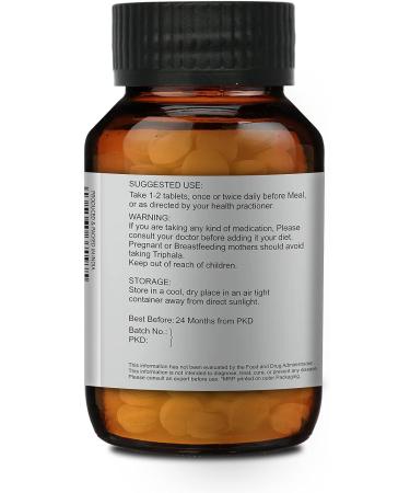 MERLION NATURALS Triphala Tablets 500mg - 120 Tablets | Pure Ayurvedic Blend - Buy Online on GoSupps.com