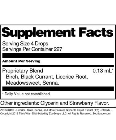 Buy Strawberry Flavored Licorice Birch Senna Glycerite Liquid Extract - 1 oz | Fast International Shipping - Buy Online on GoSupps.com