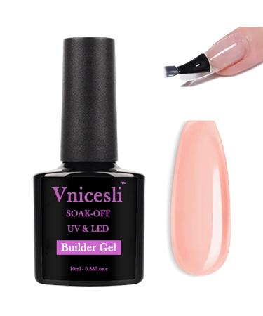 VNICESLI 5 in 1 assembly gel for Geln gel 10ml Builder Nail Gel UV/LED Gel N gel N gel N gel Gumy Base nail gel for nail extension repair nail strengthening nail design (nude pink)