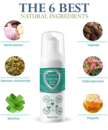 Jorondy Teeth Mouthwater - 2 Pieces Herbal Foam for Tooth Whitening & Oral Care - Buy Online on GoSupps.com