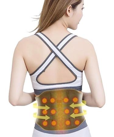 Tylxayoxa of self -warming waist belt tourmaline self -warming thermal magnetic heated orthosis for pain relief back -calming support belt (color: black size: xl) XL black