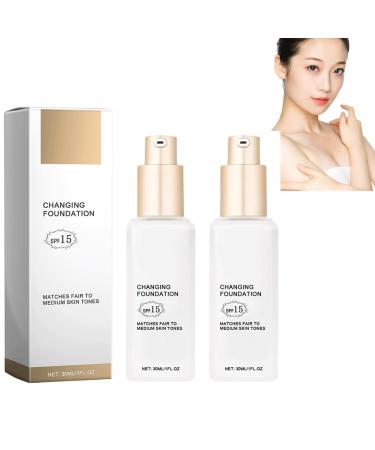 Color Changing Liquid Foundation Face Makeup Primer Invisible Pore Concealer Long-lasting Primer Face Primer Lightweight Long-lasting Moisturizing Primer Cosmetics 2pcs