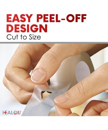 HEALQU Surgical Tape - 6 Rolls (2"x10yd) | Transparent Waterproof Medical Tape for Wound Care & First Aid Supplies - Breathable & Gentle Adhesion - Buy Online on GoSupps.com