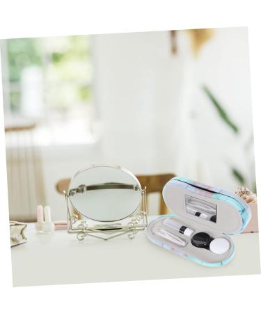 Partykindom Double-Layer Glasses Case - Colorful Wear-Resistant Storage Box for Sunglasses & Contact Solutions | Travel-Friendly with Flocked Cloth & Mirror - Buy Online on GoSupps.com