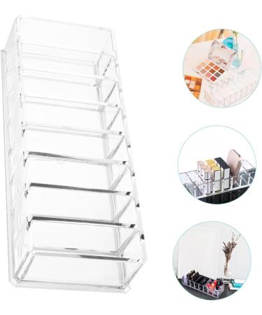 STOBAZA Acrylic Display Risers Acrylic Eyeshadow Organizer Storage Holder Makeup Box Lip Gloss 25x9cm Transparent Color - Buy Online on GoSupps.com
