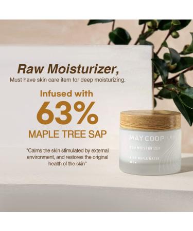 Maycoop Raw Moisturizer Face Cream 80ml - Daily Hydrating Facial Moisturizer for All Skin Types - Anti Aging, Prevents Wrinkles - Vegan & Alcohol-Free - Buy Online on GoSupps.com