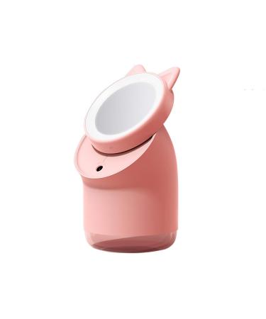 Beauty Makeup Humidifier USB Large Capacity Nano Humidification Desktop Vanity Mirror Atomizer 2 in 1 Home Sauna SPA Facial Warm Mist Humidifier Steamer Pink