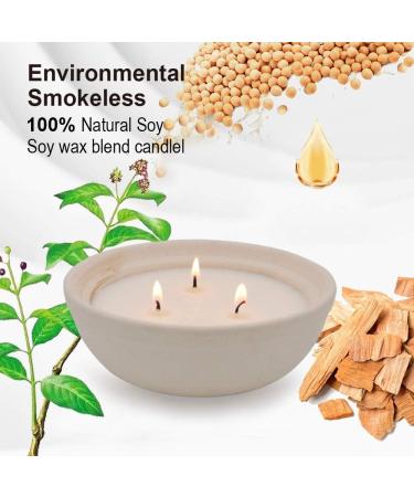 Large 3-Wick Sandalwood Candle - Natural Soy Wax Aromatherapy Gift Set for Women & Friends | Fun & Unique Gifts | International Shipping - Buy Online on GoSupps.com