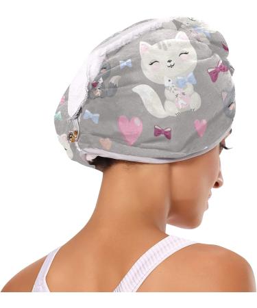 Cat Hair Drying Towels - Microfiber Hair Turbans for Curly Hair | 2 Pack Hair Towel for Women - Fast International Shipping - Buy Online on GoSupps.com