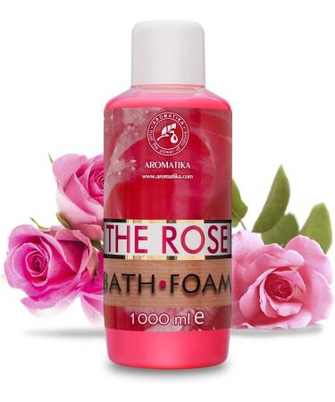Rose Essential Oil Bath Foam 1000ml - Promotes Good Sleep - Beauty and Body Care - Aromatherapy Spa - Relaxing Bubble Bath - 1L Pack - Buy Online on GoSupps.com