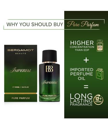 Bergamot Beaute IMPERIAL Pure Parfum | Leather Amber & Vanilla | 12+ Hrs Long Lasting Perfume for Men | Higher Concentration than Eau De Parfum 100ML - Buy Online on GoSupps.com