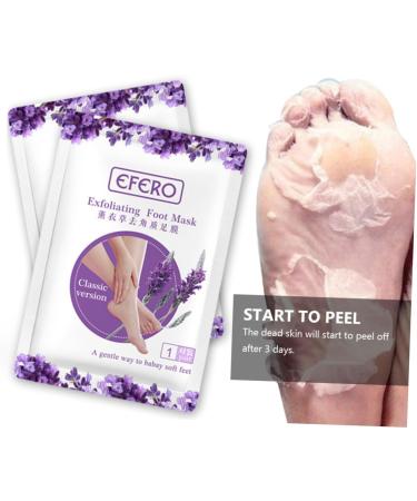 Housoutil 2 Pairs Dead Skin Callus Exfoliating Foot Mask Beauty Mask Foot Peel Mask Spa Foot Mask Lavender Nourishing Foot Masks Non-woven Plus Plastic Bag Remover White - Buy Online on GoSupps.com