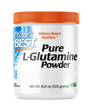 Doctor's Best Pure L-Glutamine Powder 300g Vegan Powder Highly Dosed Amino Acid Lab-Tested Gluten-Free Soy-Free Vegetarian Non-GMO