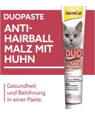 GimCat Duo Paste Anti-Hairball Malt & Chicken - 50g Cat Snack for Hairball Control | Shop Internationally - Buy Online on GoSupps.com