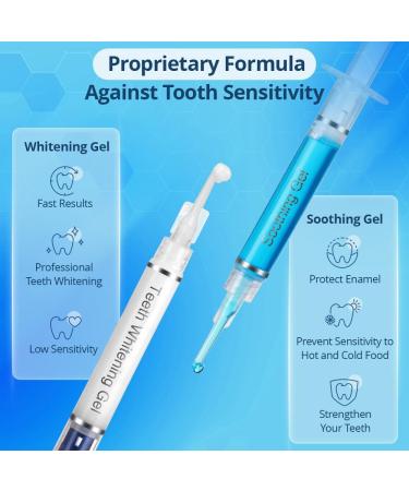 Bledras Teeth Whitening Kit Refill - 10 PCs Professional Tooth Bleaching Gel with LED Light & Soothing Gel - Safe & Effective Whitening - Buy Online on GoSupps.com