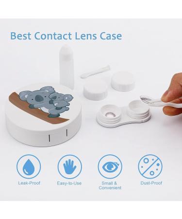 Cute Australia Koala Bear Round Case For Contact Lens Kit Storage Box with Mirror Printed - Buy Online on GoSupps.com