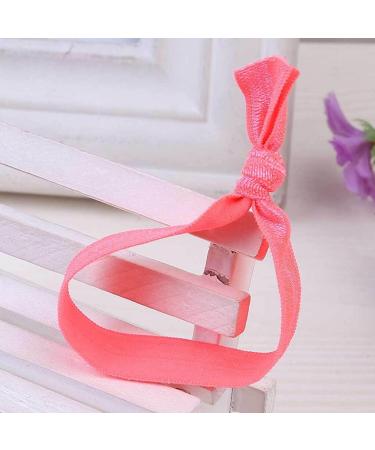 BEALIFE Hair Ring Simple Style Snag Free Ponytail Holder Colorful Hairs Rope Scrunchies for Women Accessories Multi Color Dark Pink - Buy Online on GoSupps.com