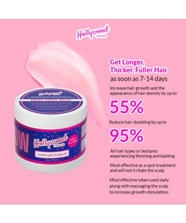 Hollywood Hair Bar Super Grow Scalp Balm - Revitalizing Vegan Scalp Treatment | 4 oz - Cruelty-Free Hair Care for Healthy Growth - Buy Online on GoSupps.com