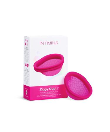 Intimina Ziggy Cup 2 - Extra-Thin Reusable Menstrual Disc, Period Cup, Disposable Menstrual Cup, with Flat-fit Design, Period Disc, Menstrual Cups Ring, Period Products (Size B)