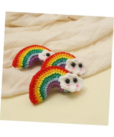 minkissy 3 Pairs Rainbow Barrettes hair accessories hair clips for little girl hair clips girl hair barrettes Hairpins Hair Pin Girl Hair Decor Girl Hair Accessory yarn - Buy Online on GoSupps.com