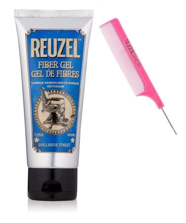 yper Comb + R z FIBER GEL (3.38 oz / 100 mL) Men Hair Styling Product for Man (w/SIeekshop Pink Comb) (Fiber Gel (3.38 oz))