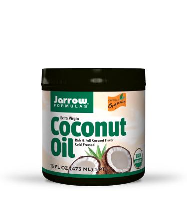 Jarrow Formulas Organic Extra Virgin Coconut Oil Expeller Pressed 16 fl oz (473 g)