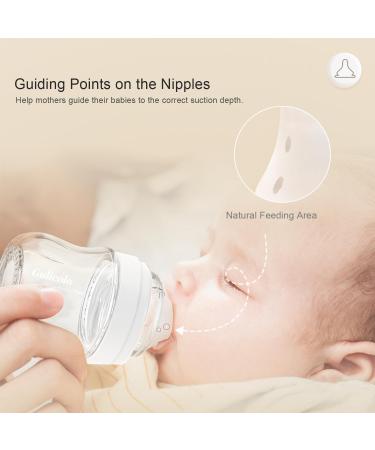 Gulicola Natural Flow Baby Bottle Silicone Nipple Level 2 Medium Flow 3+ Months 3 Counts - Buy Online on GoSupps.com