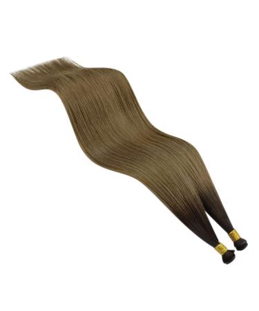 Youngsee Genius Weft Extensions | Real Hair 60cm Brown Ombre - Soft Virgin Hair | #R3/8 - Premium Quality Dress Extensions - Buy Online on GoSupps.com