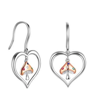 Cute Cat Necklace with Sparkling Zirconia Crystal Birthstone Pendant Necklace for Girls Womens White Gold Over 925 Sterling Silver Animal Necklace Birthstone Jewelry Sweet Present Girlfriend Sisters E Mushroom Earrings