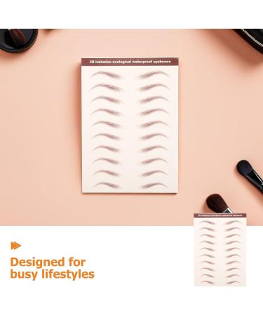 Autocollants Temporaires pour Sourcils Bruns 3D Waterproof 6 Feuilles de Transfert pour Maquillage Rapide et Mise Naturelle des Sourcils Entra nement et Entretien Facile - Buy Online on GoSupps.com