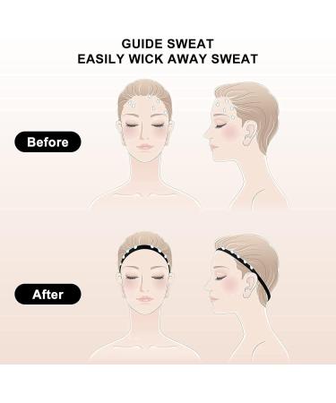 Shop Aster Thick Anti-Slip Elastic Sports Headbands - Yoga Hair Bands in Black White Pink & Gray | Perfect for Exercise & Welding - Buy Online on GoSupps.com