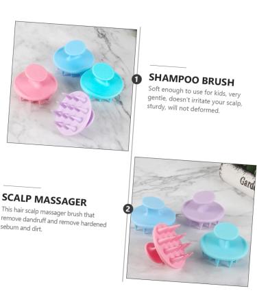 Combined Silicone Shampoo Brush Set - 4 in 1 Hair & Scalp Cleaning Massage Brushes for Healthy Hair Care - Buy Online on GoSupps.com
