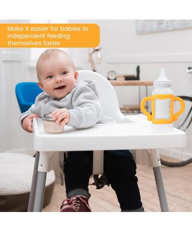 4-Pack Silicone Baby Bottle Handles | Easy Grip Holder for Dr. Browns & Narrow Bottles - Buy Online on GoSupps.com